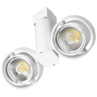 1570 Lumens - 20 Watt - Color Selectable LED Track Light Fixture - Gimbal - Kelvin 2700-3000-3500-4000-5000 - 36 Deg. Beam Angle - White - Halo Track Compatible - 90 CRI - 120 Volt - PLT-12483