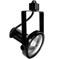 Track Light Fixture - Gimbal Ring - Black - Operates up to 150 Watt PAR38 - Halo Track Compatible - 120 Volt - PLT-10224