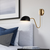 16 in. x 7 in. Wall Sconce Fixture - Black Shade - Brass Finish Thumbnail