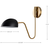 16 in. x 7 in. Wall Sconce Fixture - Black Shade - Brass Finish Thumbnail