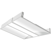 4930 Lumen Max - 40 Watt Max - 2 x 2 Wattage and Color Selectable LED Troffer Fixture with Direct/Indirect Light - Watts 20-30-40 - Kelvin 3000-3500-4000 - 120-277 Volt - PLT PremiumSpec PLT-90339