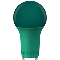 LED A19 Party Bulb - Green - 9 Watt - 60 Watt Equal - GU24 Base - 120 Volt - PLT-13573