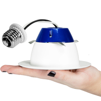 790 Lumens - 10 Watt - 3500 Kelvin - 4 in. Retrofit LED Downlight Fixture - GU24 or Medium Base - 50 Watt Incandescent Equal - Smooth Baffle Trim - 93 CRI - 120 Volt - Cree CR4T-790L-35K-12-E26GU24