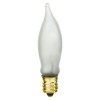 7 Watt - Frost - Bent Tip - Incandescent Petite Chandelier Bulb - Candelabra Base - 120 Volt - Satco S3242