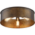 17 in. Flush Mount Ceiling Light Fixture - Weathered Brass Shade - Brass Finish Thumbnail
