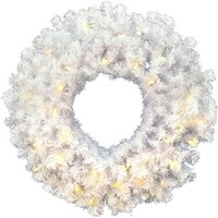 2.5 ft Wreath Crystal White