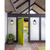 17 in. x 9 in. Outdoor Wall Sconce Fixture - Seeded Glass - Black Finish Thumbnail