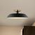 20 in. Semi Flush Mount Ceiling Light Fixture - Black Shade - Brass Finish Thumbnail