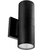 10 in. Color Selectable LED Outdoor Wall Sconce Fixture - Direct and Indirect Light - Black Finish Thumbnail