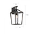 17 in. x 9 in. Outdoor Wall Sconce Fixture - Seeded Glass - Black Finish Thumbnail