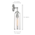 17 in. x 5 in. Wall Sconce Fixture - Clear Glass - Nickel Finish Thumbnail