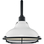 14 in. x 12 in. Outdoor Wall Sconce Fixture - White Shade - Black Finish Thumbnail