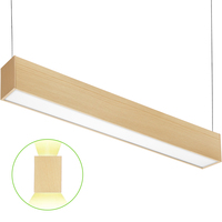 2 ft. Wattage and Color Selectable Architectural LED Linear Fixture - Up/Down Light - 2945 Total Lumens - Wood Finish - Linkable - Watts 10-15-20-25 - Kelvin 3000-3500-4000-5000-5700 - 120-277 Volt - PLT-90472