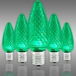 Green C9 LED Christmas Light Bulbs - Category Image