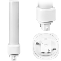 950 Lumens - 9 Watt - 3500 Kelvin - LED PL Lamp - Replaces 26W CFL - 2 Pin G24d Base - Ballast Bypass - 120-277 Volt - PLT-50387