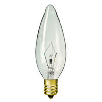 5 Watt - Clear - Straight Tip - Incandescent Chandelier Bulb - Candelabra Base - 130 Volt - PLT 300021