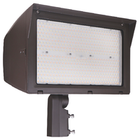 44,627  Lumen Max - 300 Watt Max - Wattage and Color Selectable LED Flood Light Fixture with Adjustable Beam Angle and Photocell - Watts 200-240-300 - Kelvin 3000-4000-5000 - Slipfitter Mount - 120-277V, PLT-13616