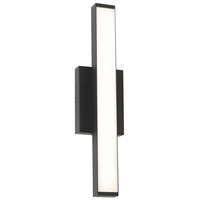 AFX Gale - 18 in. LED Outdoor Wall Sconce Fixture - Up or Down Installation - Black Finish - 1400 Lumens - 25 Watt - 3000 Kelvin - 90 CRI - 120-277 Volt - AFX Lighting GLEW0518L30UDBK