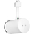Track Light Fixture - Flat Back Cylinder - White - Black Baffle Thumbnail