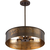 7 in. x 20 in. Pendant Fixture - Weathered Brass Shade - Brass Finish Thumbnail