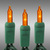 8 ft. - Green Wire - Christmas Mini Light String - (20) Amber-Orange Bulbs - 3 in. Bulb Spacing Thumbnail