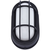 8.5 in. Color Selectable LED Oval Cage Bulk Head Fixture - Ribbed Glass Lens  - Black Finish Thumbnail