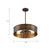 7 in. x 20 in. Pendant Fixture - Weathered Brass Shade - Brass Finish Thumbnail