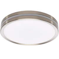 1700 Lumens - 24 Watt - 12 in. Color Selectable LED Surface Mount Downlight Fixture with Nightlight Mode - Hardwire - Kelvin 2700-3000-3500-4000-5000 - 100 Watt Incandescent Equal - Round - Nickel Trim - 90 CRI - 120 Volt - Nuvo 62-1690