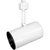 Track Light Fixture - Flat Back Cylinder - White - Black Baffle Thumbnail
