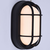 8.5 in. Color Selectable LED Oval Cage Bulk Head Fixture - Ribbed Glass Lens  - Black Finish Thumbnail