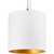 6 in. x 6 in. Wattage Selectable LED Pendant Fixture - Gold Baffle - White Finish Thumbnail
