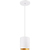 6 in. x 6 in. Wattage Selectable LED Pendant Fixture - Gold Baffle - White Finish Thumbnail