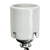 Medium Base Socket - Keyless - White Porcelain Thumbnail