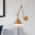 10 in. x 8 in. Wall Sconce Fixture - White Baffle - Brass Finish Thumbnail