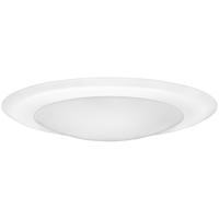 1050 Lumens - 15 Watt - 4000 Kelvin - 6 in. LED Surface Mount Downlight Fixture - Hardwire - 100 Watt Incandescent Equal - Round - White Trim - Dimmable - 120 Volt - PLT-12416