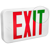 LED Exit Sign - Selectable Red or Green Letters - Single or Double Face - 90 Min. Battery Backup - 120/277 Volt - PLTS-50288