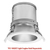 4 in. Reflector and Trim - Matte Silver Baffle with White Trim Thumbnail