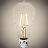 250 Lumens - 2.5 Watt - 4000 Kelvin - LED Edison Filament Bulb - 5.5 in. x 2.5 in. - Clear - 25 Watt Equal - 120 Volt - PLT-12672