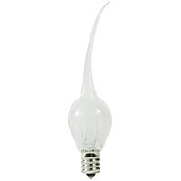 6 Watt - Frost - Flame Tip - Silicone Flame Chandelier Bulb - Candelabra Base - 120 Volt - Bulbrite 411006