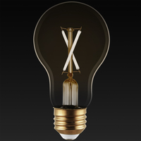 250 Lumens - 3 Watt - 2700 Kelvin - LED A19 Filament Bulb - Amber Tint - White Filament - 25 Watt Equal - Medium Base - 90 CRI - 120 Volt - PLT-13408