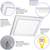 1900 Lumens - 18 Watt - 4000 Kelvin - 12 in. x 12 in. Surface Mount LED Panel Fixture Thumbnail