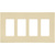 Decorator Wall Plate - Almond - 4 Gang Thumbnail