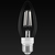 120 Lumens - 1.5 Watt - LED Chandelier Filament Bulb with 3 Selectable Color Temperature - 4.9 in. x 1.7 in. Thumbnail