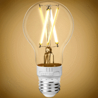800 Lumens - 7 Watt - LED A19 Bulb with 3 Selectable Color Temperature - Kelvin 2700-3000-5000 - 60 Watt Equal - Medium Base - 120 Volt - PLT-12662