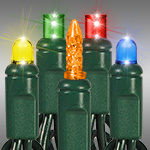 50-bulb Multicolor Mini Lights, 4 Spacing, Black Wire – Christmas Light  Source