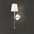 19 in. x 5.5 in. Wall Sconce Fixture - White Shade - Nickel Finish Thumbnail