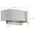 7 in. x 16 in. Wall Sconce Fixture - White Fabric Shade - Nickel Finish Thumbnail
