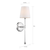 19 in. x 5.5 in. Wall Sconce Fixture - White Shade - Nickel Finish Thumbnail