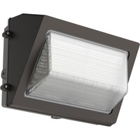 11,787 Lumen Max - 80 Watt Max - Wattage and Color Selectable Semi Cutoff  LED Wall Pack Fixture with Adjustable Beam Angle - Watts 40-60-80 - Kelvin 3000-4000-5000 - Integrated Photocell - 120-277 Volt - PLT-13608