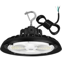 37,100 Lumen Max - 240 Watt Max - Wattage and Color Selectable UFO LED High Bay Fixture - Sensor Ready - Watts 150-200-240 - Kelvin 3500-4000-5000 - Black Finish - 120-277 Volt - PLT-12719